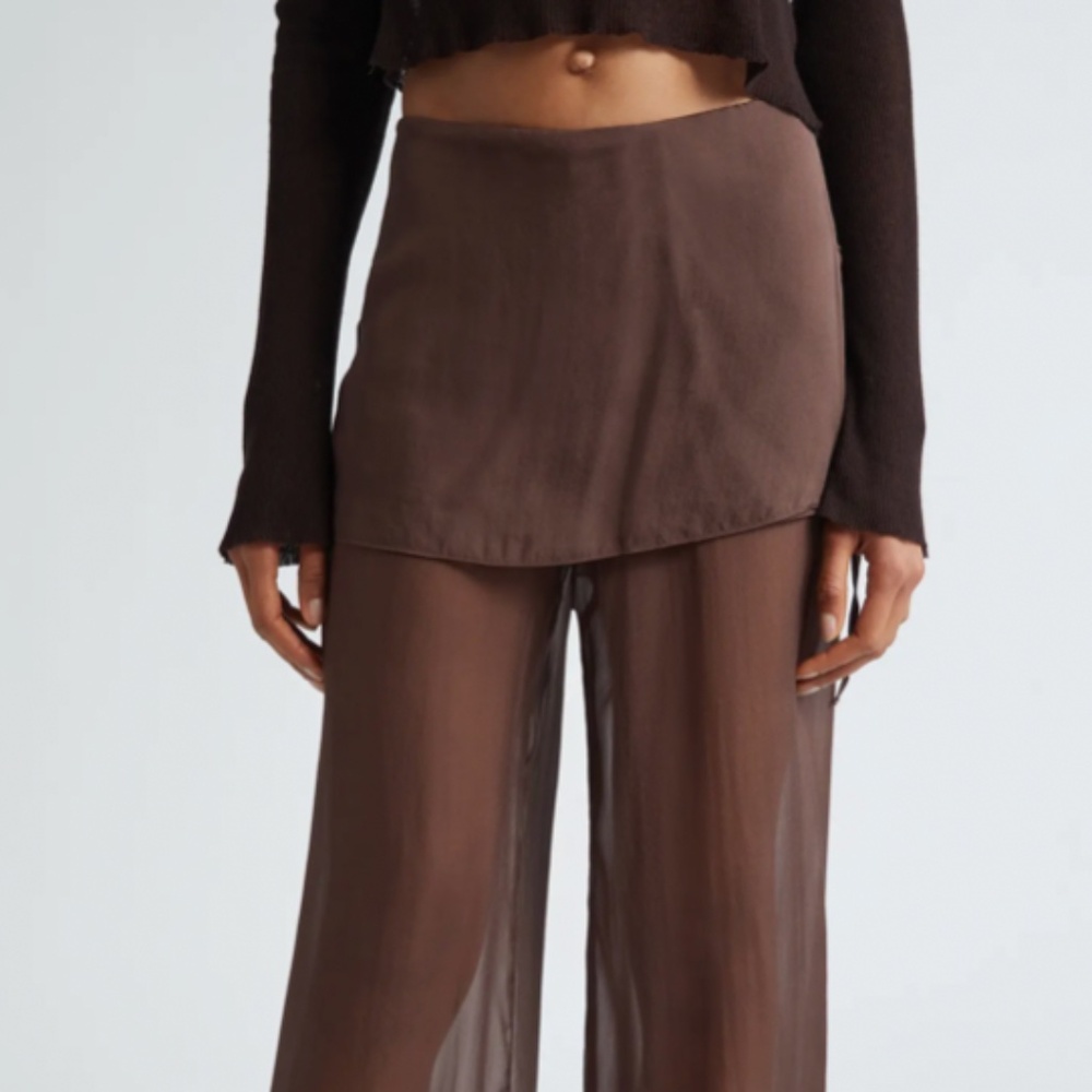 Paloma Wool Archive Silk Trousers Brown Size 38 (Small) worn once